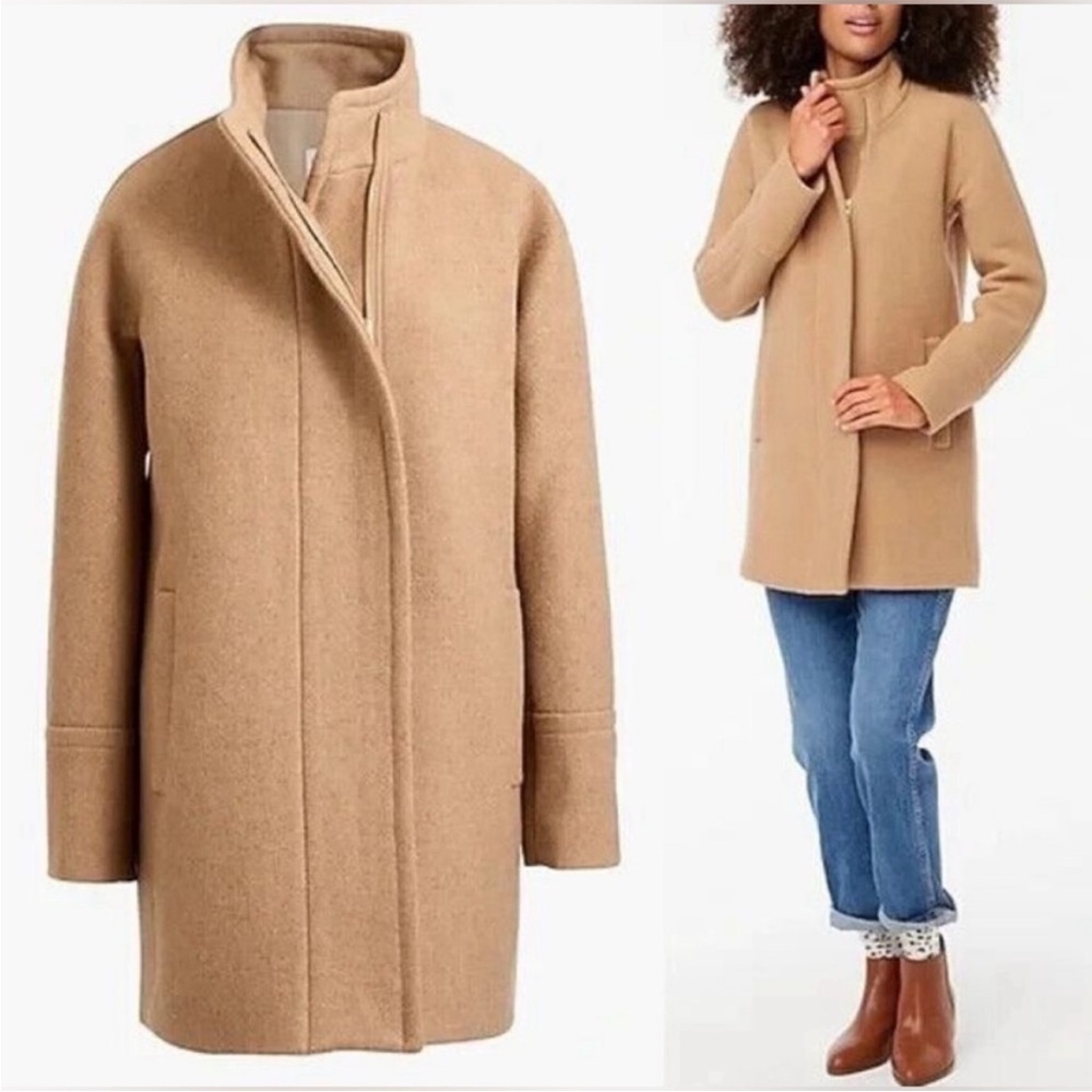 J. Crew City Coat Tan size 0 Wool